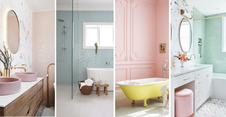 Moderne badkamer: pastelkleuren zijn een nieuwe trend