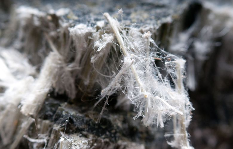 asbestvezel structuur close-up 