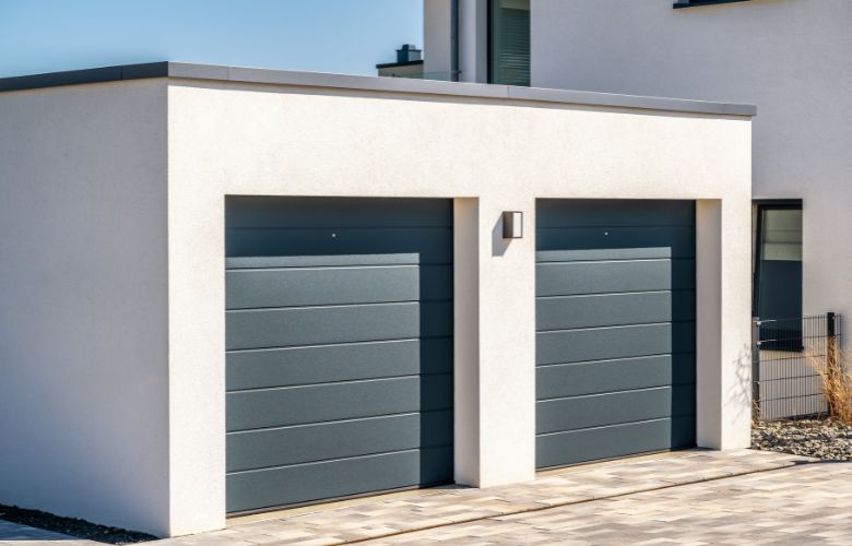 dubbele sectionale garagepoort