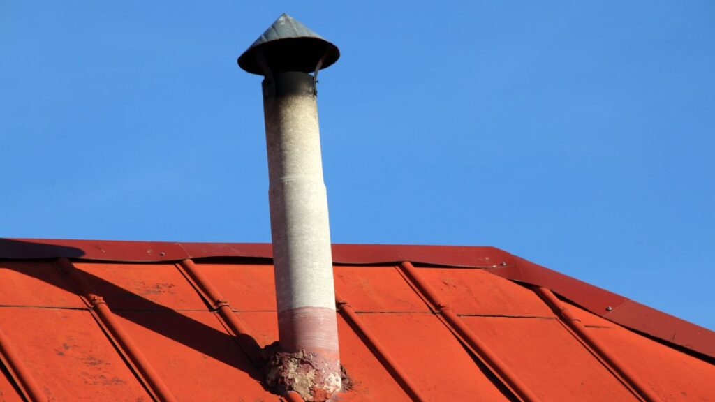 Asbesthoudende schoorsteen