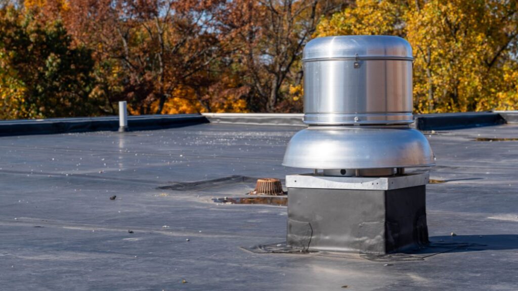 Dak bekleed met EPDM folie uitzicht