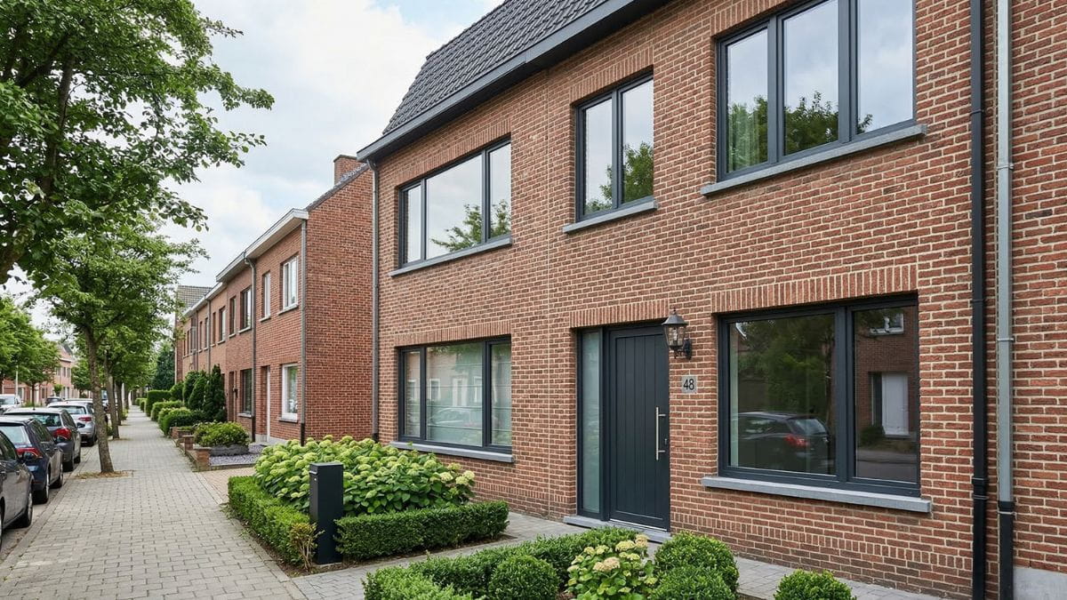 Huis met hoogrendementsbeglazing en zwarte aluminium profielen